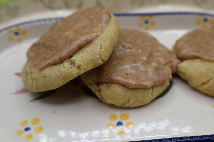 Gluten Free Pumpkin Spice Iced Butter Sugar Cookies, Dairy Free, Vegan, Peanut Free, Allergy friendly, Fall Snacks, Holiday Gift, Halloween