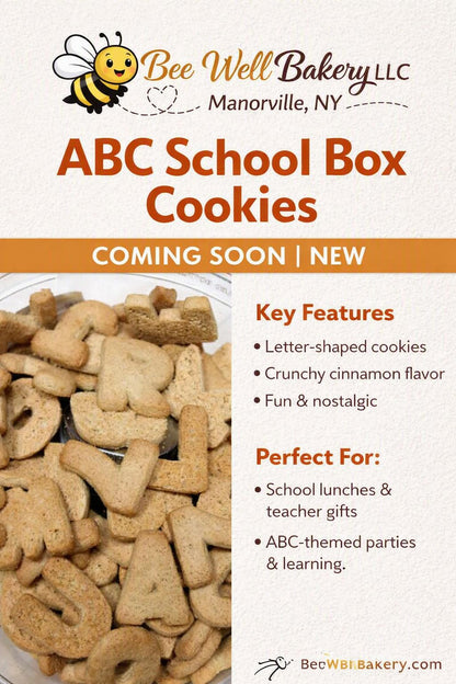 Gluten Free ABC School Box Cookies, Dairy Free, Egg Free, Vegan, Nut & peanut Free, Oat Free, Sugar Free treats, School Safe Class Snacks