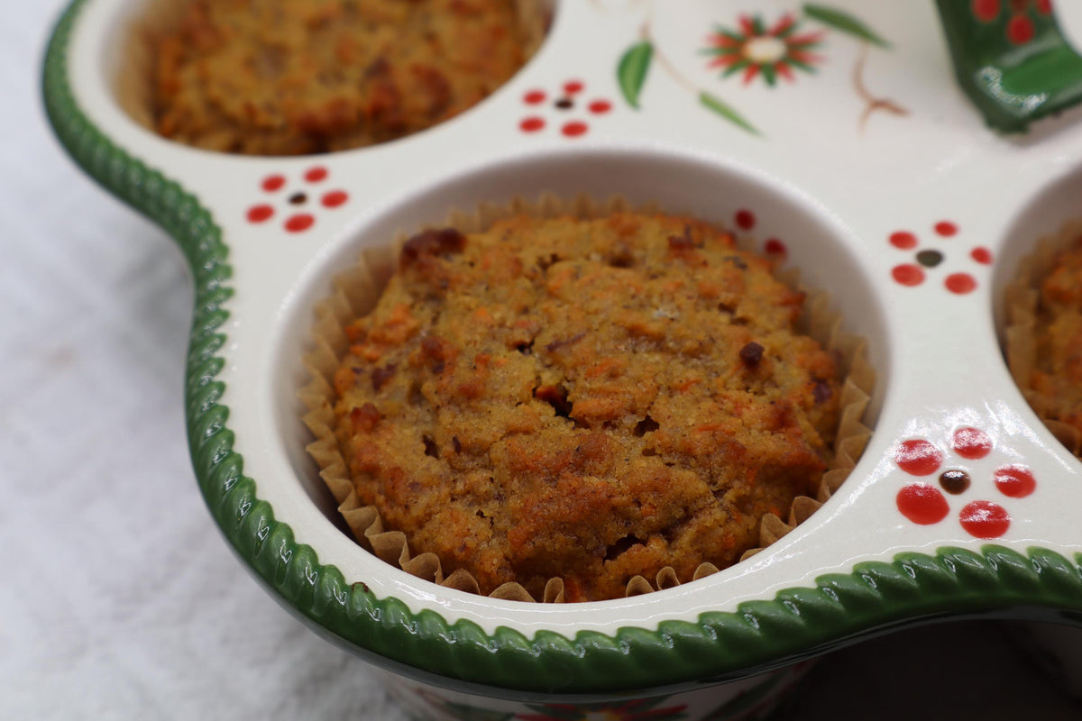 Gluten Free, High Protein Carrot Cake Cupcake/Loaf, Sugar Free, Grain Free, Dairy Free, Birthday Dessert, Pecan, Thanksgiving, Fitness snack