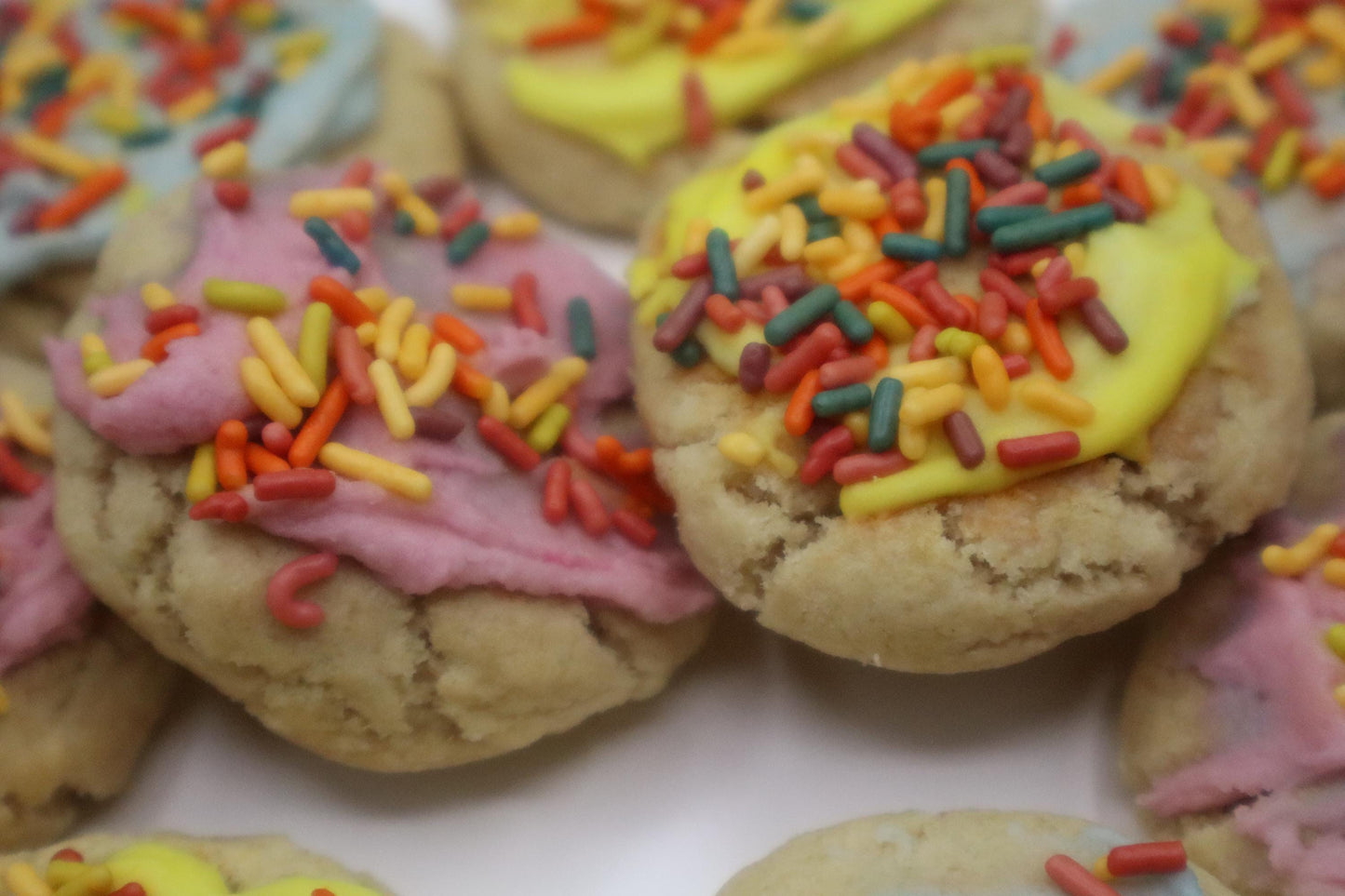 Gluten Free Butter Cookies, Dairy Free, Peanut & Nut Free, Vegan, Raspberry, Birthday party sweets, End of year Gift, Natural Colors, July 4