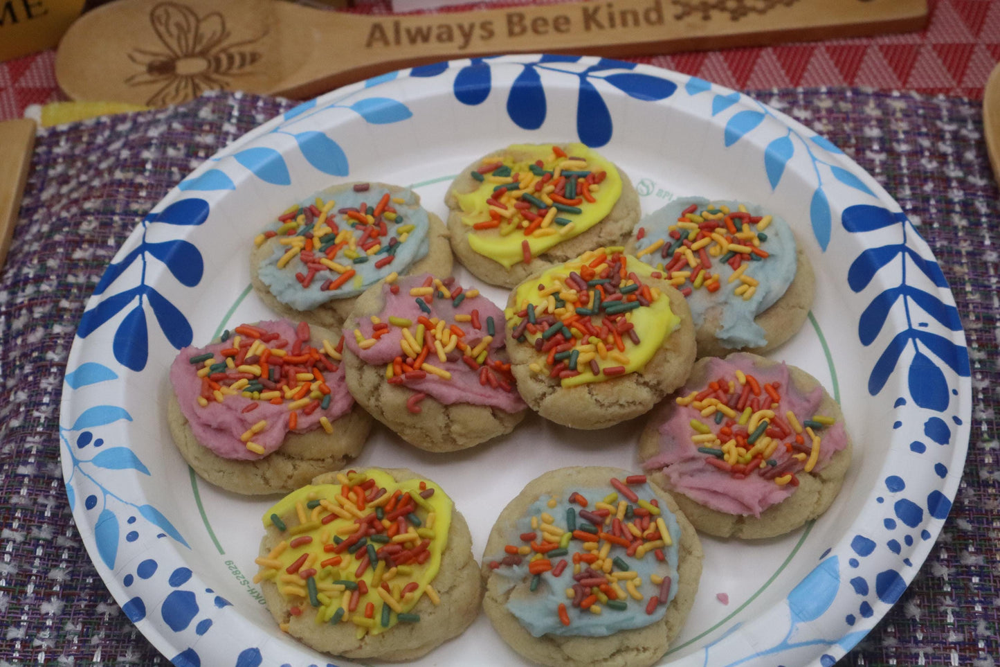 Gluten Free Butter Cookies, Dairy Free, Peanut & Nut Free, Vegan, Raspberry, Birthday party sweets, End of year Gift, Natural Colors, July 4