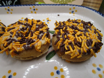 Gluten Free Mini Donuts Frosted with Natural Sprinkles, Dairy Free, Vegan, School Safe Treats, Nut Free, Birthday Gifts, Camp Snacks, Pool