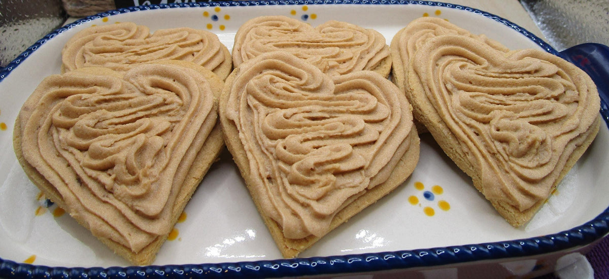 AIP Paleo Maple Frosted Sugar Cookie, Hearts, Gluten Free, Vegan, Grain Free, Egg Free, Nut free, Dairy Free, Love Wedding Anniversary Gifts