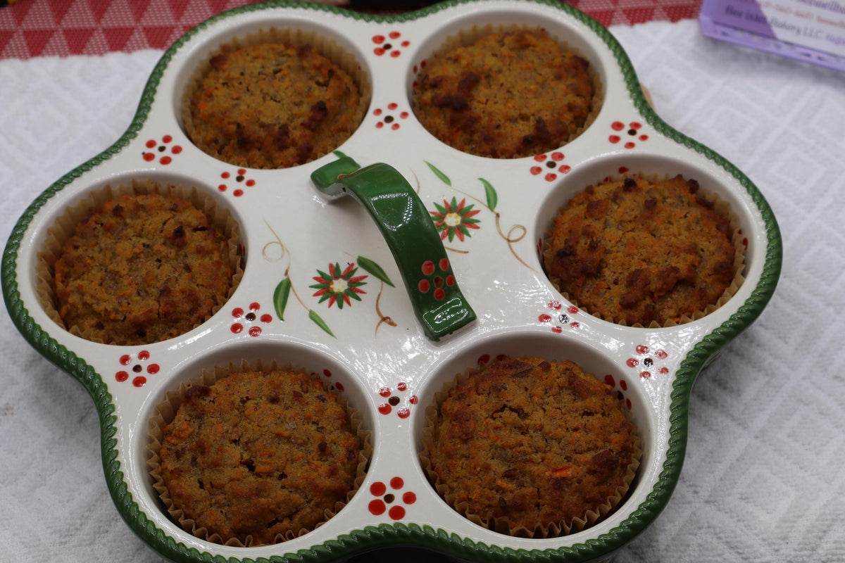 Gluten Free, High Protein Carrot Cake Cupcake/Loaf, Sugar Free, Grain Free, Dairy Free, Birthday Dessert, Pecan, Thanksgiving, Fitness snack