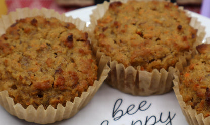 Gluten Free, High Protein Carrot Cake Cupcake/Loaf, Sugar Free, Grain Free, Dairy Free, Birthday Dessert, Pecan, Thanksgiving, Fitness snack