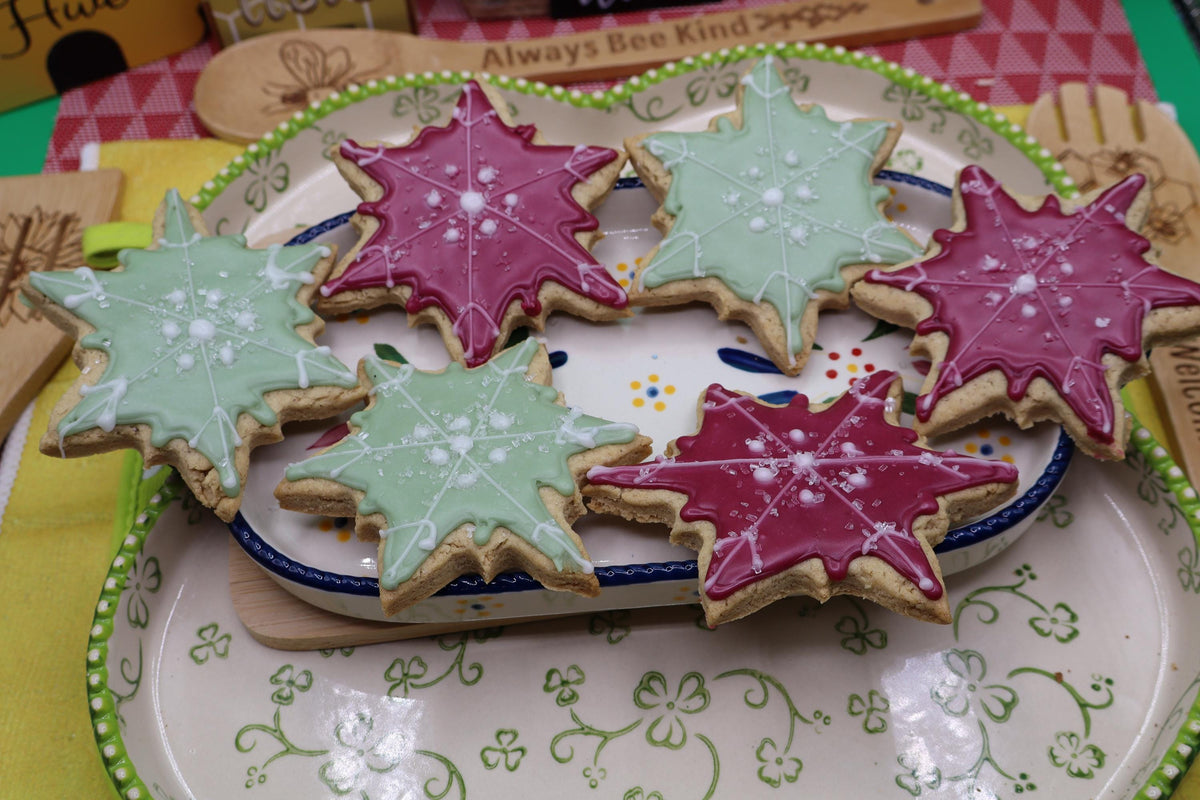 Gluten Free Sugar Cookies, Snowflakes, Dairy Free, Vegan, Egg Free, Nut Free, Girls Birthday Party, Elsa, Anna, Holiday Star, Hannukah