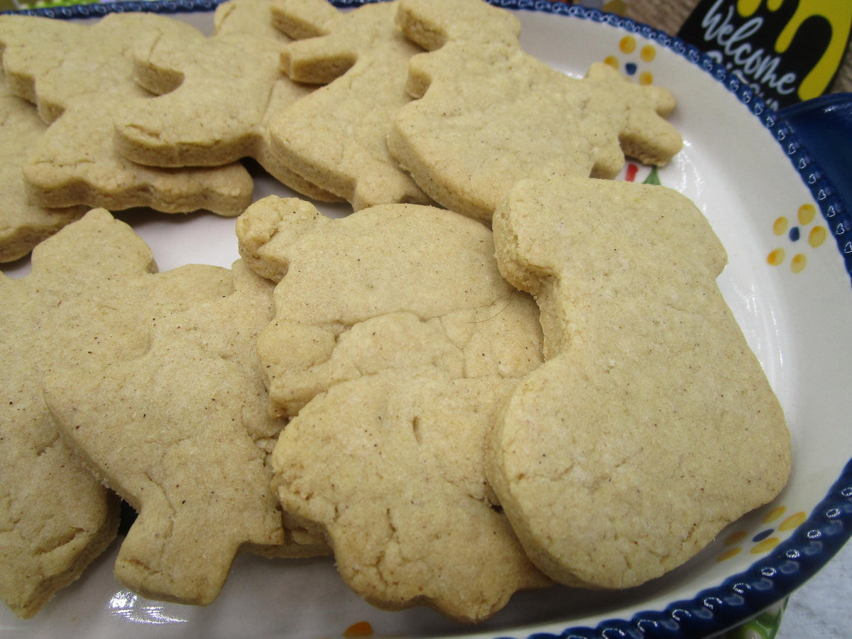 Gluten Free holiday Sugar Cookies, Unfrosted, Dairy Free, Egg Free, Vegan, Nut Free, Oat free, Sugar Free treats, School Safe Class Snacks