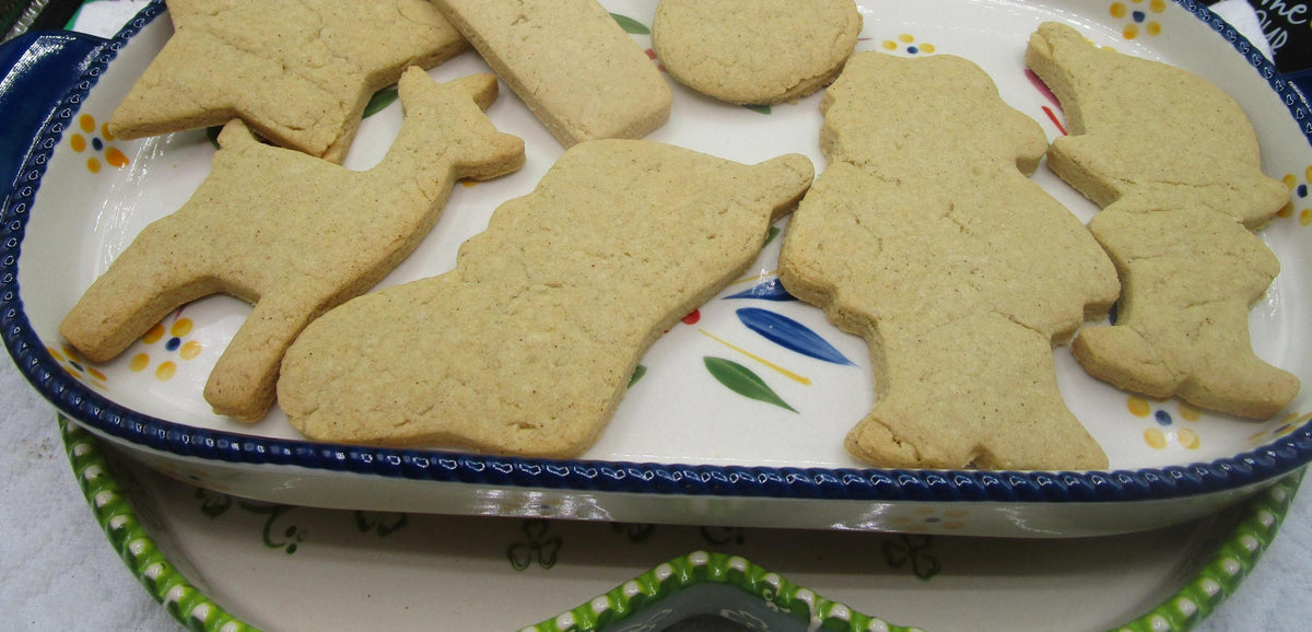 Gluten Free holiday Sugar Cookies, Unfrosted, Dairy Free, Egg Free, Vegan, Nut Free, Oat free, Sugar Free treats, School Safe Class Snacks
