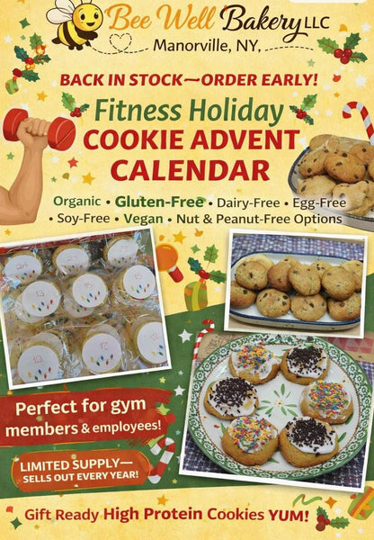 High Protein Cookie Advent Calendar, Gluten Free, Vegan, Egg Free, Dairy Free, Anabolic, Fitness Gift, Vegan Collagen, Christmas Countdown