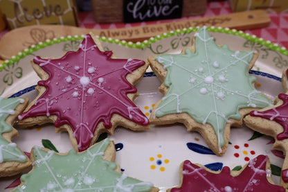 Gluten Free Sugar Cookies, Snowflakes, Dairy Free, Vegan, Egg Free, Nut Free, Girls Birthday Party, Elsa, Anna, Holiday Star, Hannukah