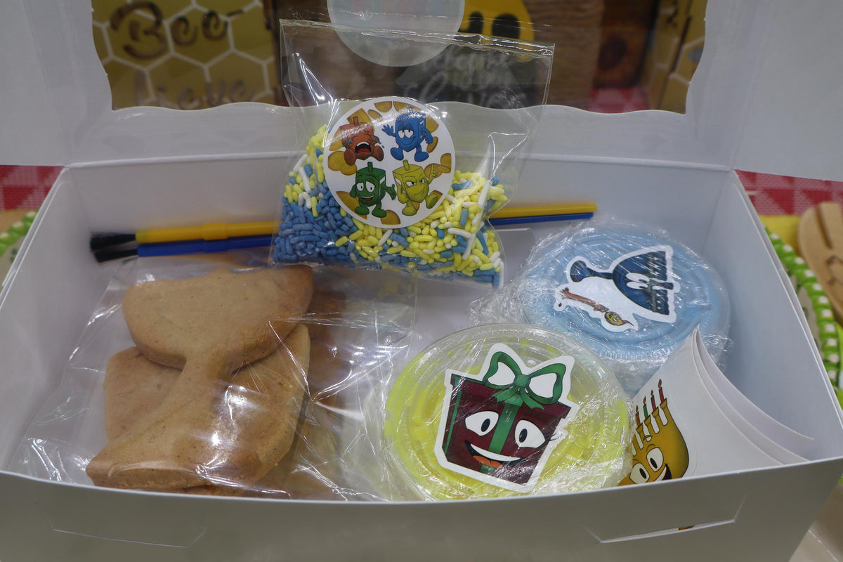 Gluten Free Cookie Decorating Kit, Hannukah, Dairy Free, Egg Free, Vegan, Menorah, Dreidel, Star of David, Festival of Lights, Sugar Free