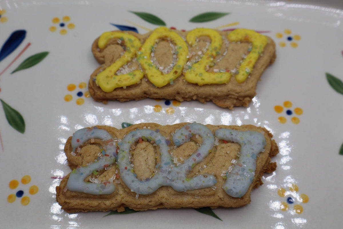 2026 Gluten Free Iced Sugar Cookies, Dairy Free, Egg Free, Vegan, Nut Free, Soy Free, Oat Free, New Years Celebration, School safe snacks
