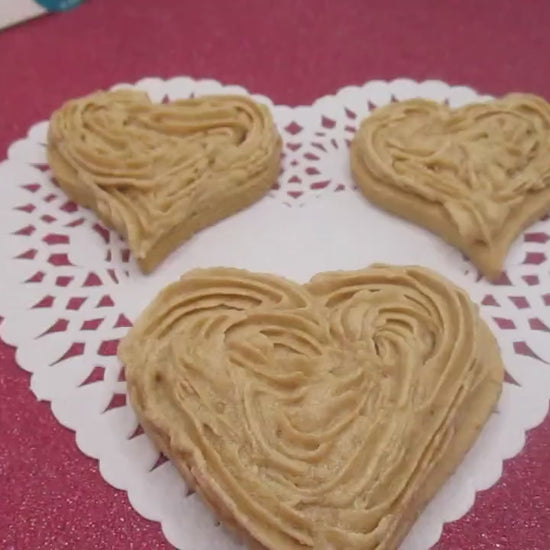 AIP Paleo Maple Frosted Sugar Cookie, Hearts, Gluten Free, Vegan, Grain Free, Egg Free, Nut free, Dairy Free, Love Wedding Anniversary Gifts