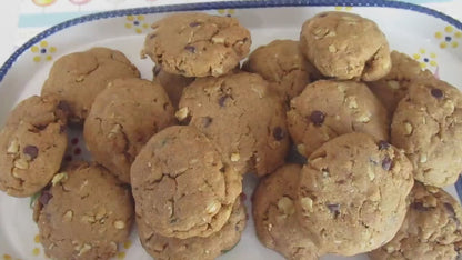 Chocolate Chip Cookies, Gluten Free, High Protein, Egg Free, Dairy Free, No Refined Sugar, Anabolic, Low Calorie, Low Fat, Breakfast, Oats