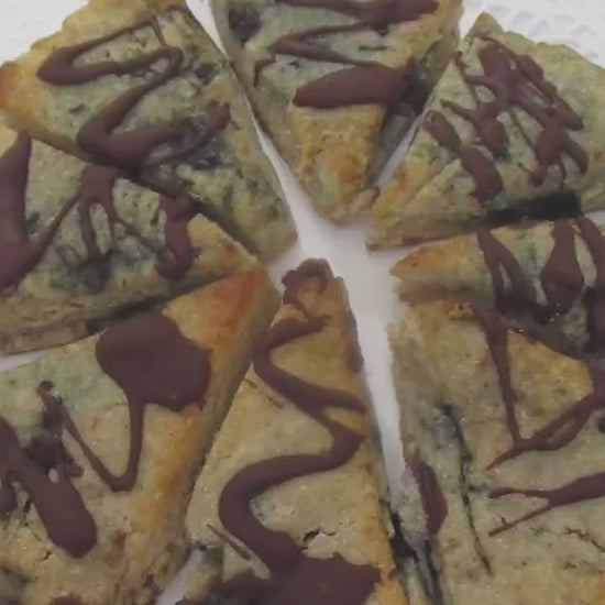 Keto Scones, Chocolate Cherry, Gluten Free, Sugar Free, Grain Free, Dairy Free, Vegan, Low Carb, Summer Fruit Desserts, Father's Day Gifts