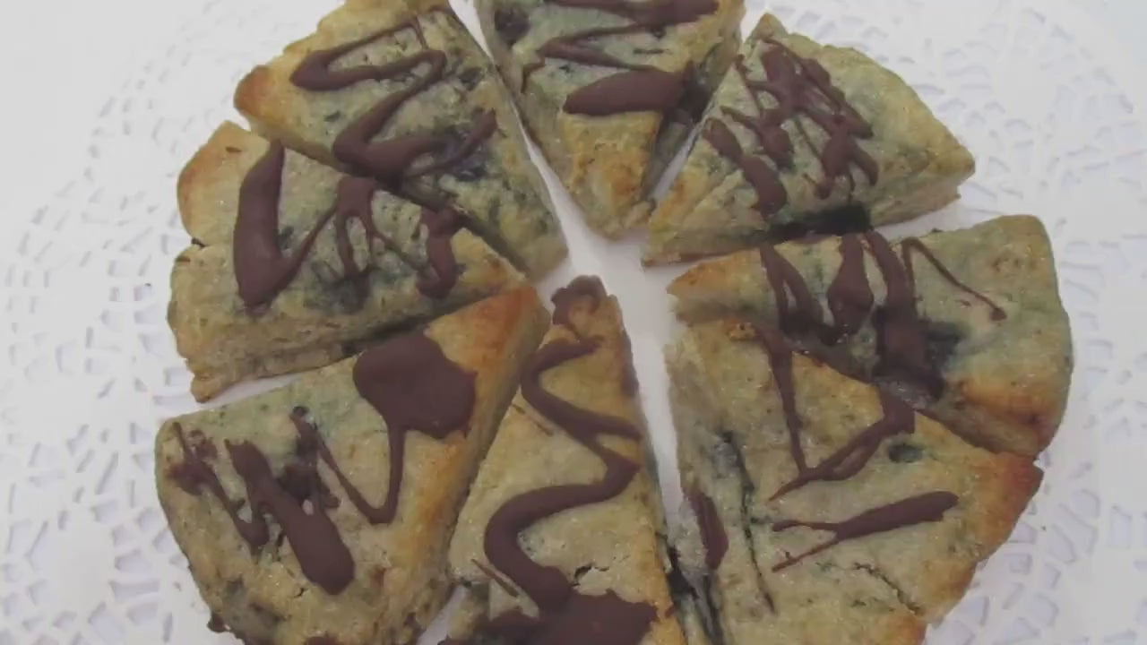 Keto Scones, Chocolate Cherry, Gluten Free, Sugar Free, Grain Free, Dairy Free, Vegan, Low Carb, Summer Fruit Desserts, Father's Day Gifts