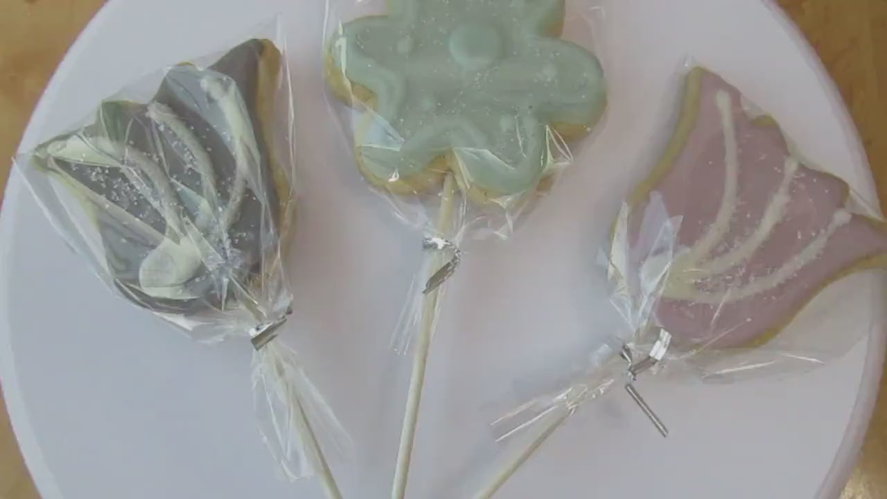Gluten Free Sugar Cookie Pops, Dairy Free, Vegan, Nut Free, Sympathy, Get Well Gift, Flowers, School Safe, Anniversary, Wedding, Proposal