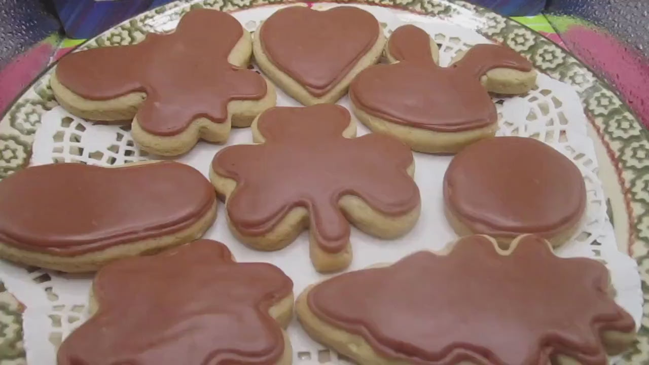 Gluten Free Sugar Cookies, Chocolate Smores Iced, Dairy Free, Egg Free, Peanut Free, Vegan, Summer Snacks, Birthday Gifts, Easter Cookies