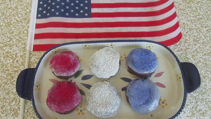 Gluten Free Donut, Dairy Free, Egg Free, July 4th, Red White & Blue, Nut Free, BBQ, Picnic, Camp, Low Fat, Organic, Birthday, Natural Colors