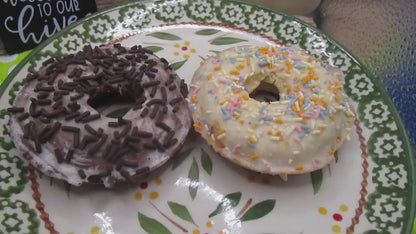 Sugar Free Donuts, Frosted, Gluten Free, Dairy Free, Egg Free, Vegan, Vanilla, Chocolate, Nut Free, Baked, Birthday Gifts, Holiday Desserts