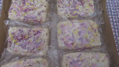 Gluten Free Rice Crispy Treat, Dairy Free, Vegan, Soy Fee, Peanut Free, Natural Sprinkles, Birthday Treat, Summer Camp Snack, July 4th snack