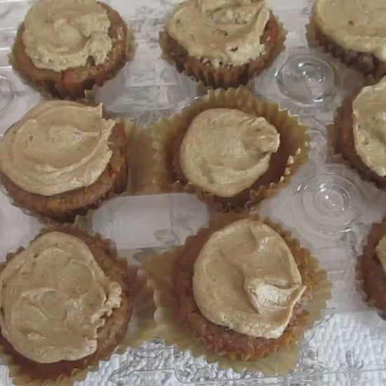AIP Paleo Mini Cupcakes with Maple Frosting, Grain free, Gluten Free, Vegan, Dairy Free, Nut Free, No Refined Sugar, Low Histamine, FODMAP