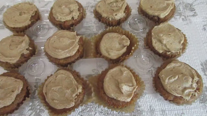 AIP Paleo Mini Cupcakes with Maple Frosting, Grain free, Gluten Free, Vegan, Dairy Free, Nut Free, No Refined Sugar, Low Histamine, FODMAP
