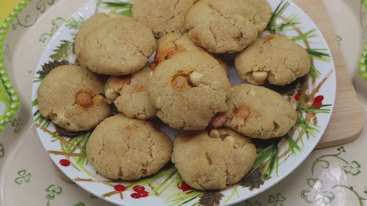 KETO Cookies, White Chocolate Macadamia Nut, Sugar Free, Gluten Free, Dairy Free, Vegan, Low Carb Snack, Grain Free, Easter, Graduation Gift