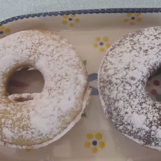 Gluten Free Powdered Donuts, Dairy Free, Egg Free, Chocolate, Vanilla, Cinnamon, Nut Free, Vegan, Birthday Gifts, Fall desserts, Holiday