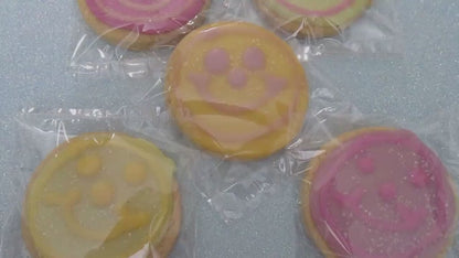 Sugar Cookies, Gluten Free, Egg Free, Dairy Free, Smile, Happy, Bucket of Cheer, Peanut Free, Feel Better, Sympathy, Get Well Gift, Emoji