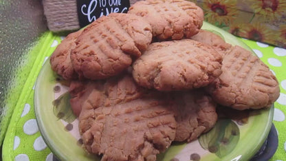 Peanut Butter Cookies, Gluten Free, Dairy Free, Egg Free, No refined Sugar, Organic, Birthday Gift, Easter, Low Fat, Diet friendly, Low Cal