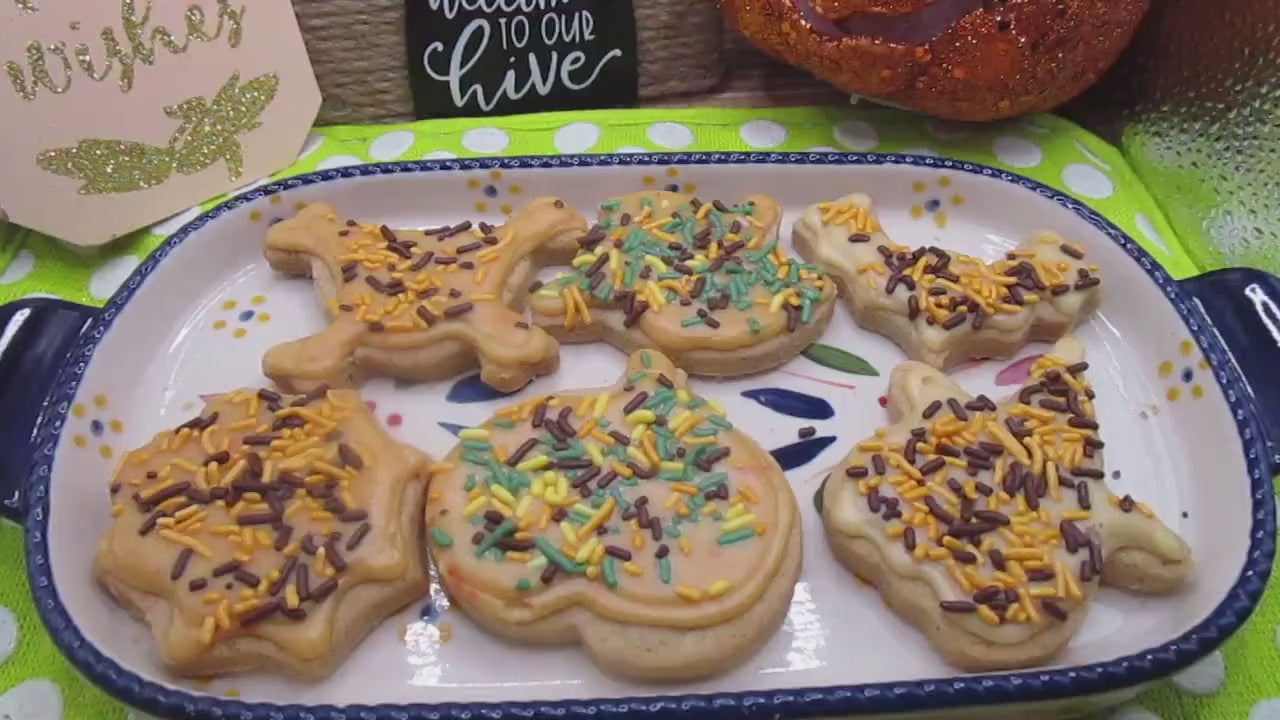 Gluten Free Halloween Sugar Cookies, Dairy Free, Egg Free, Natural Sprinkles, School Safe, Peanut Free, Classroom Party Treats,