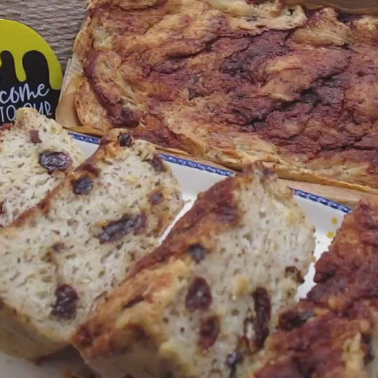 Organic Gluten Free Cinnamon Raisin Sweet Bread, Dairy Free, Vegan, Nut Free, Birthday Breakfast, Mother's Day Brunch, Low Fat, Low Calorie