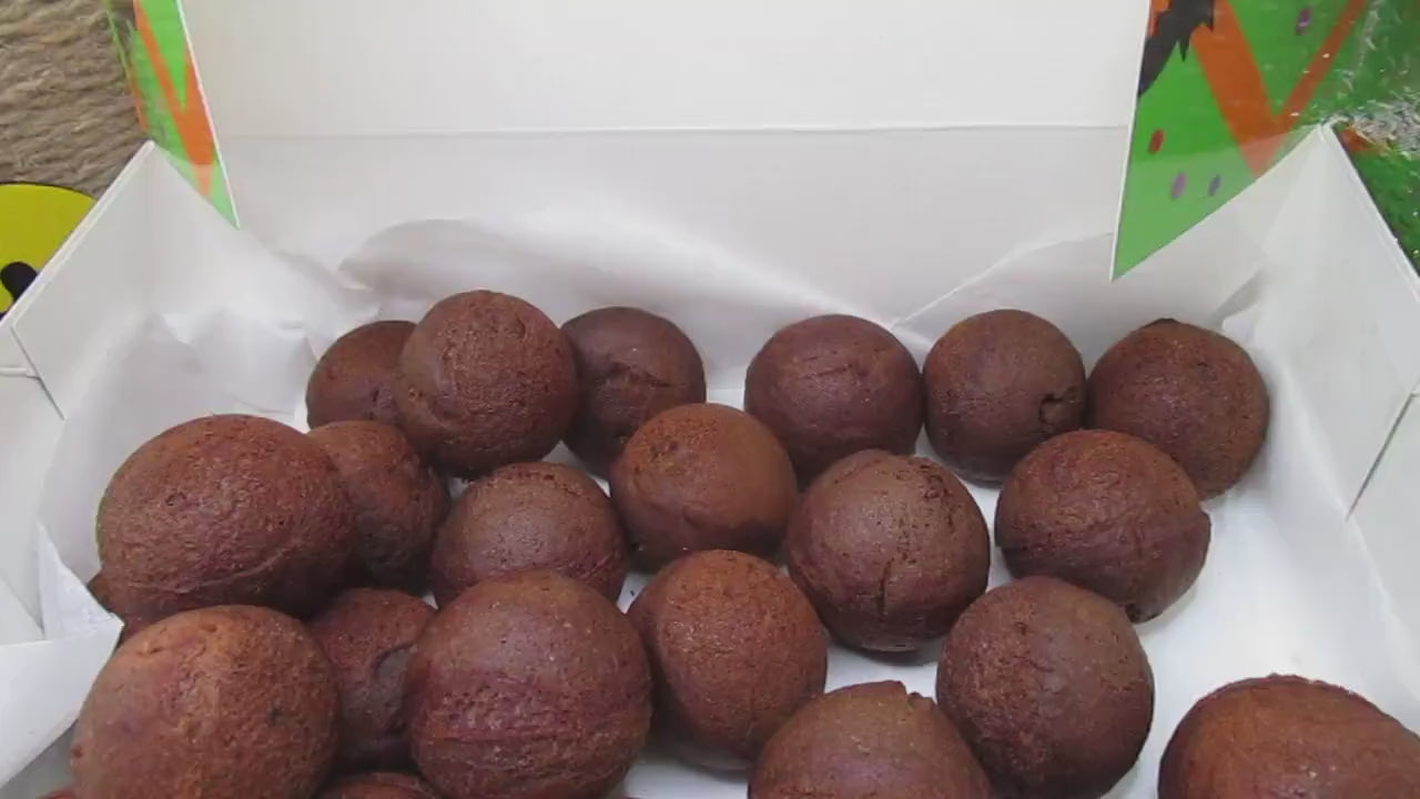 Gluten Free Munchkins, Powdered, Dairy Free, Egg free, School Safe, Nut & Peanut Free, Vegan, Back to school Snacks, Fall desserts, Birthday