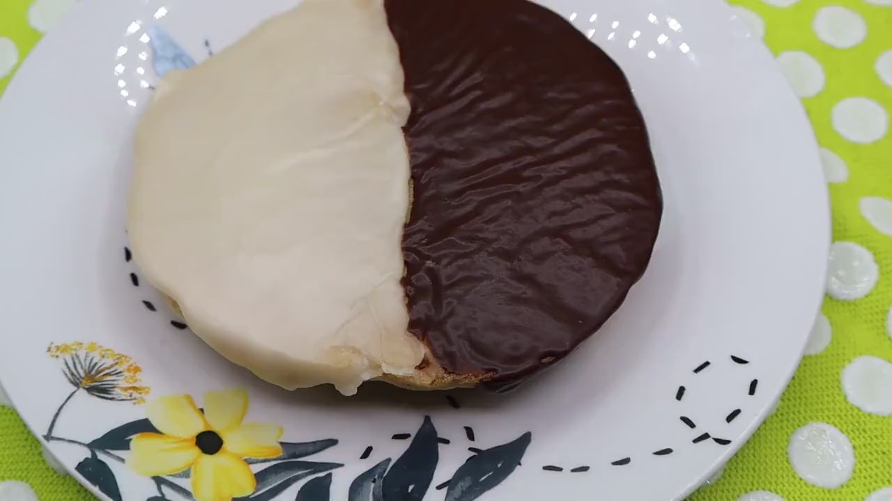Gluten Free Black White Cookies, Dairy Free, Vegan, Nut Free, Egg Free, Birthday Gift, NY Style snack, School Safe, Holiday Party, Halloween