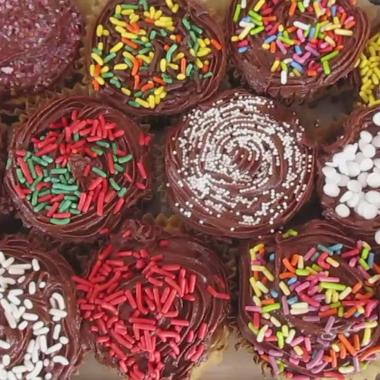 Gluten Free Cupcakes, Dairy Free, Egg Free, Vegan, Nut Free, Birthday, School Safe, Natural Sprinkles, Pool Party Snack, July 4th Dessert,