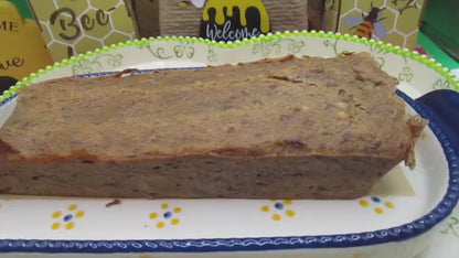 Gluten Free Protein Banana Bread, Mocha Chip, Dairy Free, Peanut Free, Grain Free, Vegan Collagen, Sugar Free Fitness Snack, July 4th brunch