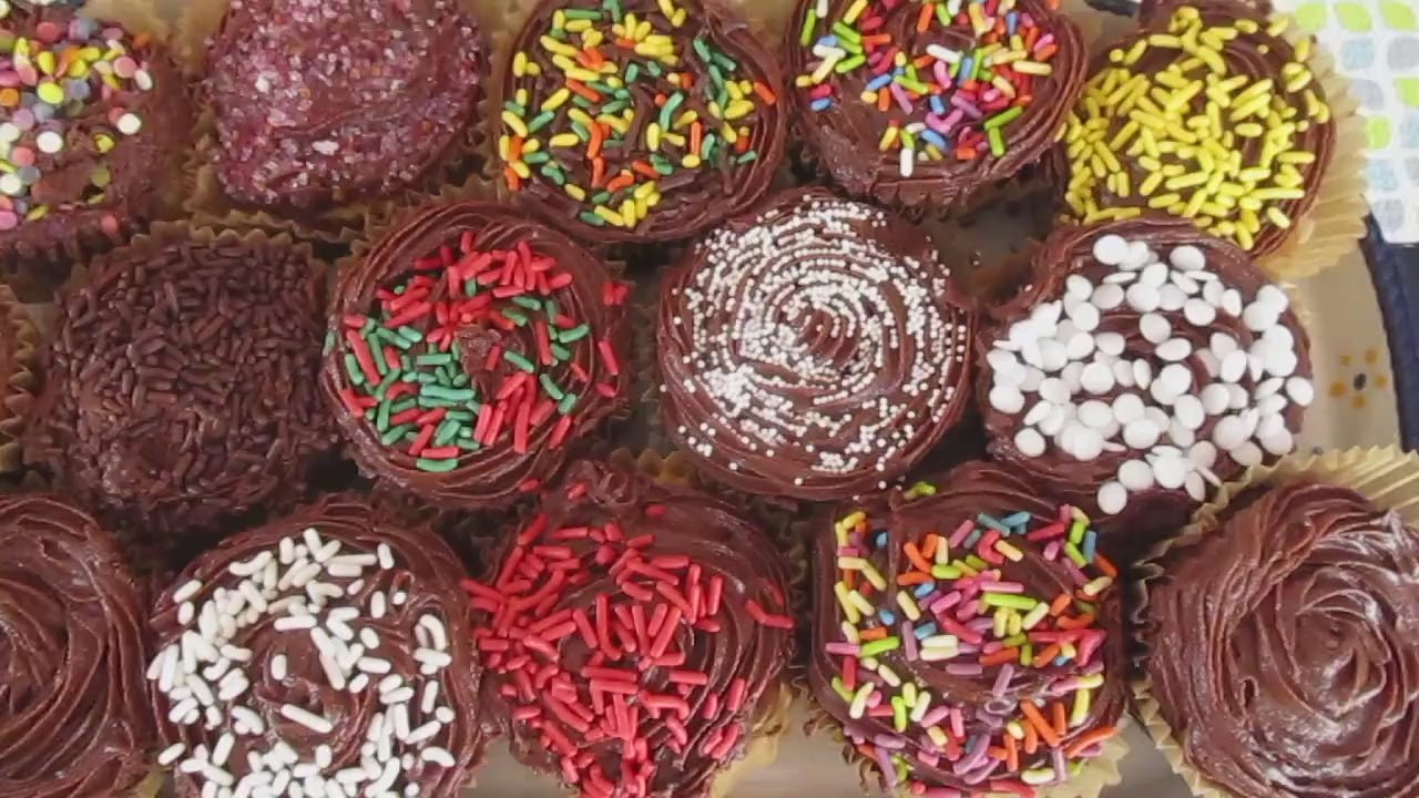 Gluten Free Cupcakes, Dairy Free, Vegan, Peanut Free, School Safe Birthday Party snacks, Easter Dessert, Organic, Natural Sprinkles, Gifts