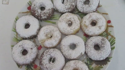 Gluten Free Mini Donuts, Powdered, Dairy Free, Vegan, Vanilla Chocolate, Peanut Free, School Munchkins, Class party Snacks, Easter, Spring