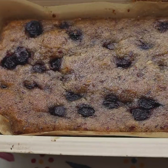 Organic Blueberry Banana Bread, Gluten-Free, Paleo AIP Snack, Grain Free, Dairy Free, Vegan, Autoimmune Protocol, Allergy Friendly Gift