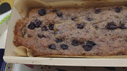 Organic Blueberry Banana Bread, Gluten-Free, Paleo AIP Snack, Grain Free, Dairy Free, Vegan, Autoimmune Protocol, Allergy Friendly Gift