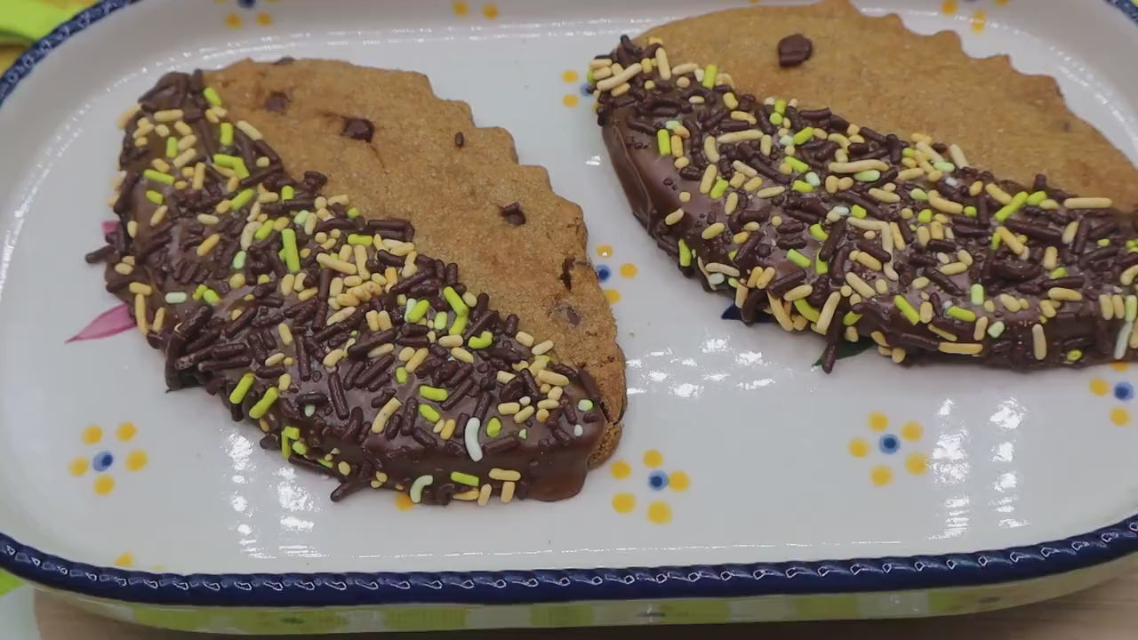 Football Gluten Free Chocolate Chip Cookie, Dairy Free, Vegan, Party Favor, gameday snacks, NFL, natural sprinkles, school safe, Superbowl