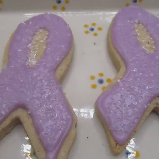 Gluten Free Cancer Awareness Ribbon Cookies, Dairy Free, Egg Free, Vegan, Nut Free, School Safe fundraisers, Hope Survivor Gifts, Autism