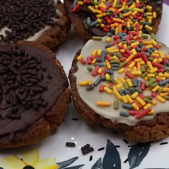 Gluten Free Protein Sprinkled Sugar Cookies, Sugar Free, Egg Free, Vegan, Dairy Free, Nut Free, Clean Fitness Gifts, Low Carb Birthday Gift