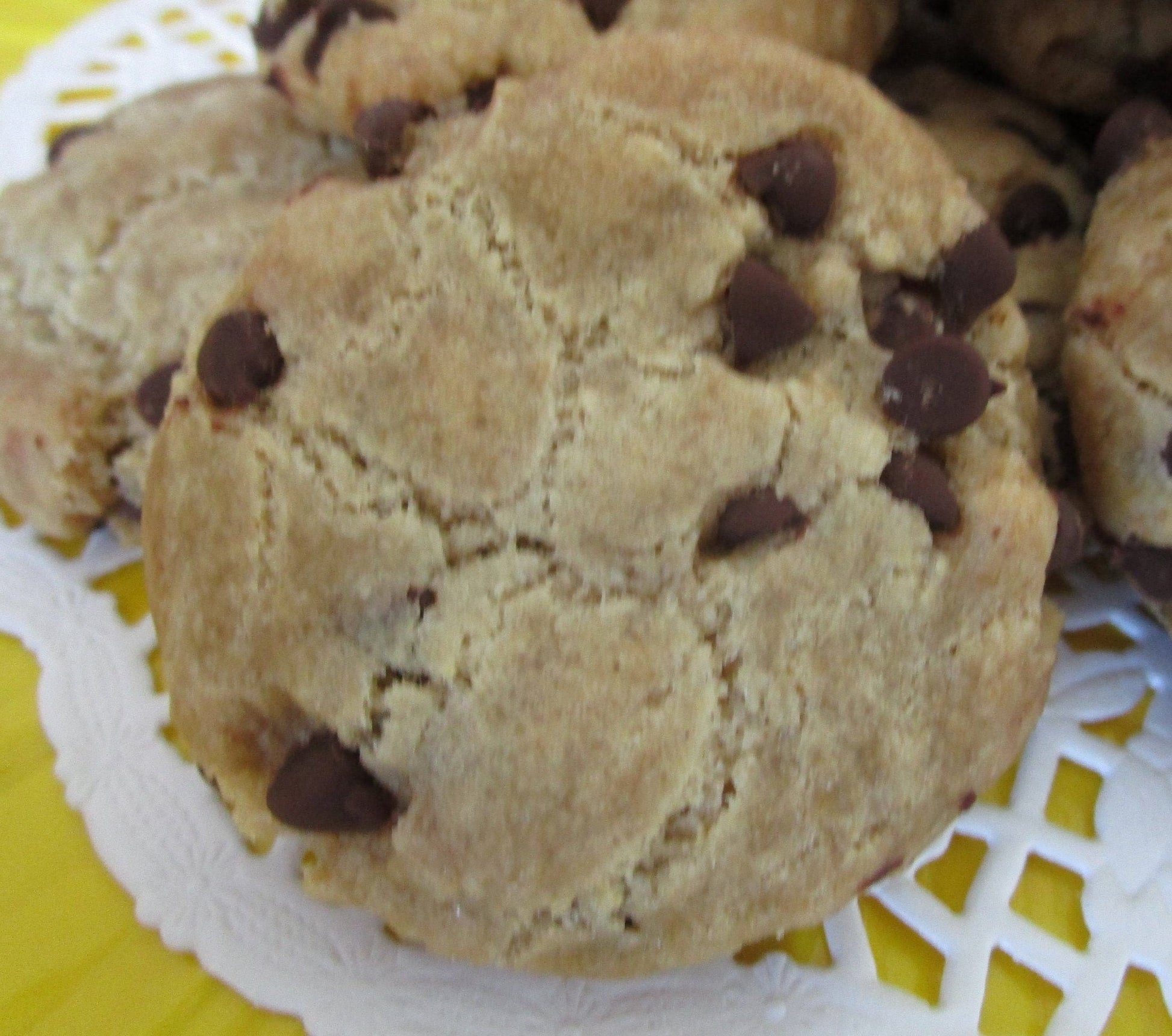Chocolate Chip Cookies, Gluten Free, Egg Free, Dairy Free, School Safe, Peanut Free, Birthday Favor, Jumbo Size, Low Sugar, No refined sugar