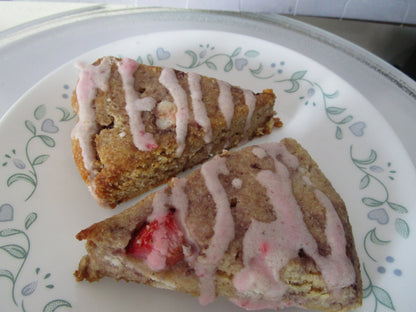 Keto, Strawberry Scone, Sugar Free, Gluten Free, Dairy Free, Egg Free, Berries, Brunch, Vegan, Low Carb, Dessert, Grain Free, No Erythritol