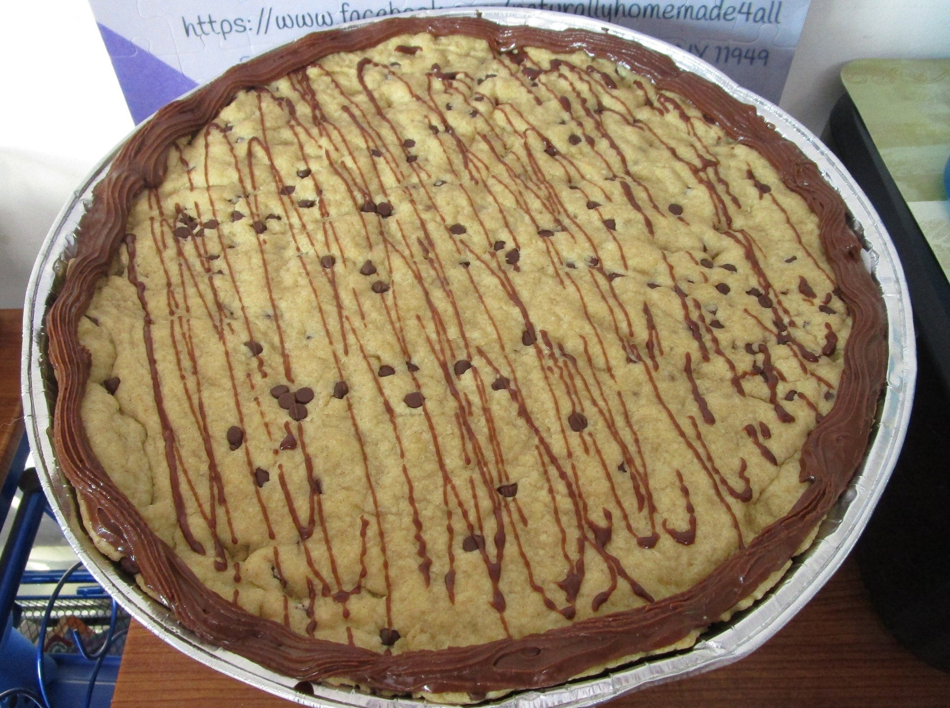 Jumbo Cookie Cake, Chocolate Chip, Sugar, Gluten Free, Dairy Free, Egg Free, Nut Free, Birthday, Graduation, Easter, Reunion, Oat Free, Gift