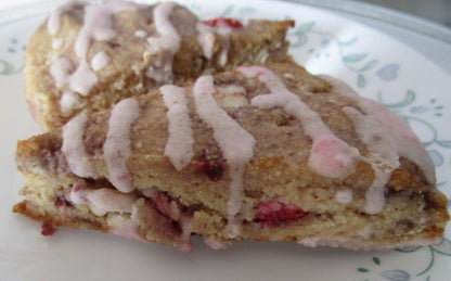 KETO, Scone, Sugar Free, Gluten Free, Dairy Free, Vegan, Egg Free, Strawberry, Pastry, Low Net Carbs, Erythritol Free, Diet, Brunch, Pastry