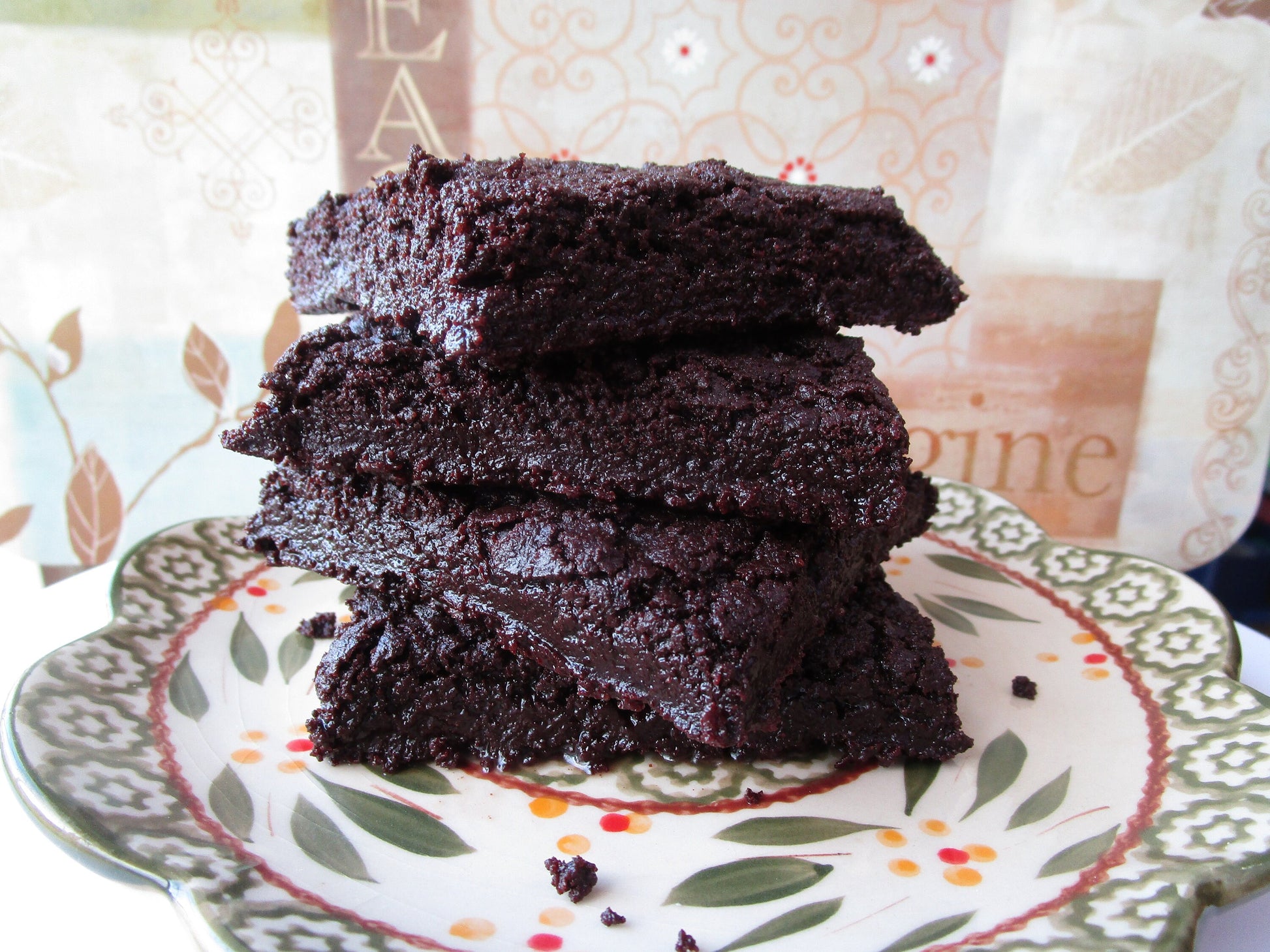 Brownies, Gluten Free, Decadent Dark, Vegan, Dairy Free, Egg Free, Oat Free, Nut Free, No Refine Sugar, Dessert, Graduation, Father's Day