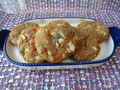 Protein Cookie, Gluten Free, Dairy Free, Egg Free, Birthday Cake, Nut Free, No Refined Sugar, Vegan, Anabolic diet, Low Calorie , Collagen